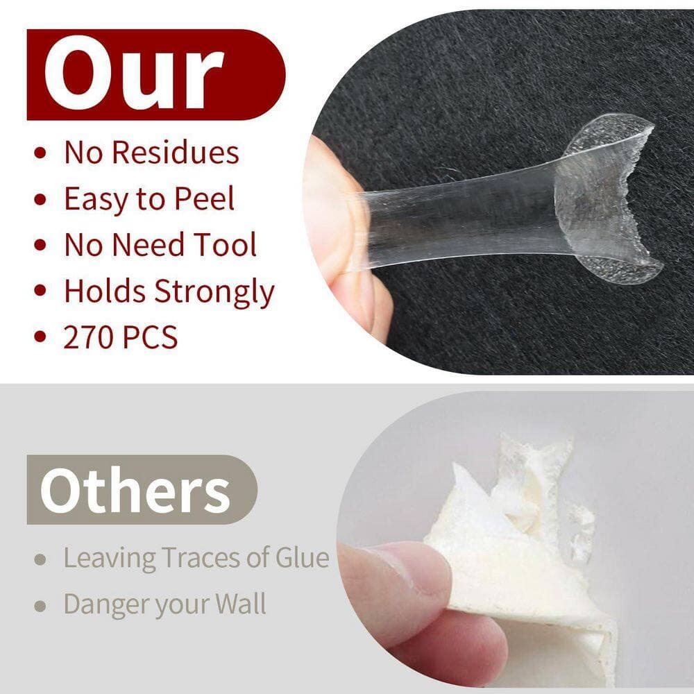 xinyoec 52 Pack 1 in. x 12 in. x 12 in. Acoustic Foam Panels with 300 Piece Double-Side Adhesive for Home Office Recoding Studio (2)