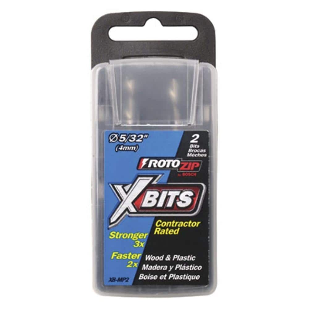 Rotozip X-Bit 5/32 in. Multi-Purpose Bit Set for Drilling in Wood, Plastic, Laminates, and Aluminum Siding (2-Pack)