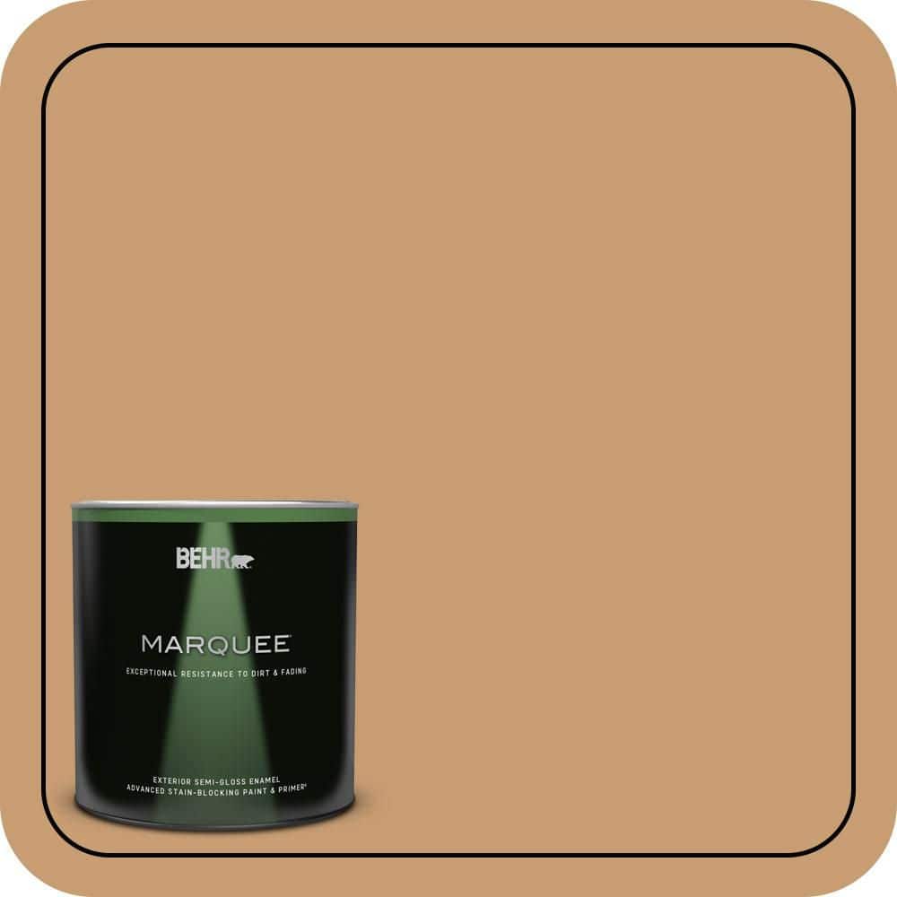 BEHR MARQUEE 1 qt. #S270-5 Gingersnap Semi-Gloss Enamel Exterior Paint & Primer