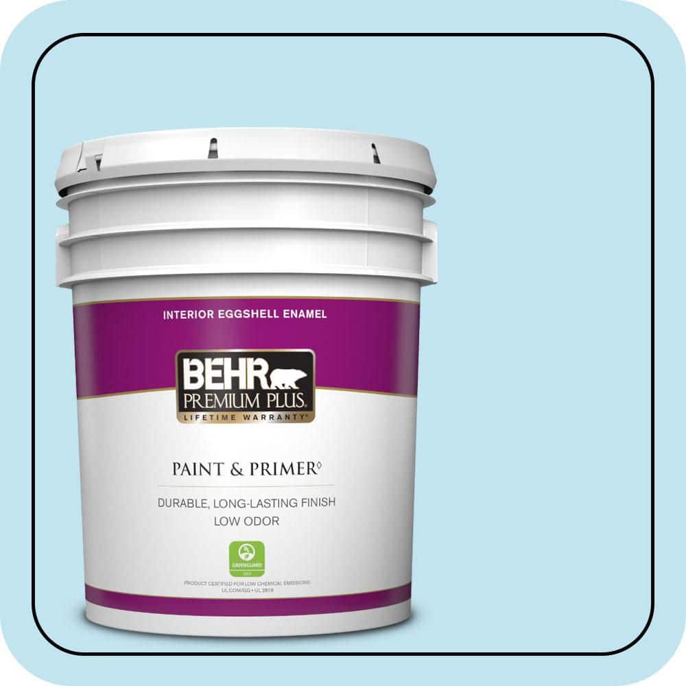BEHR PREMIUM PLUS 5 gal. #530A-2 Skylark Eggshell Enamel Low Odor Interior Paint & Primer