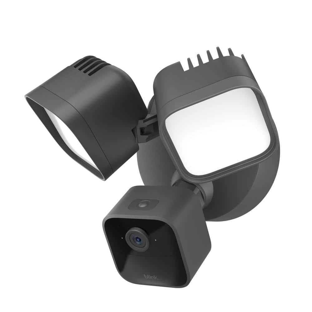 Blink Wired Floodlight Camera - Smart Security Camera, 2600-Lumens, HD Works with Alexa - 1 Camera (Black) (3)