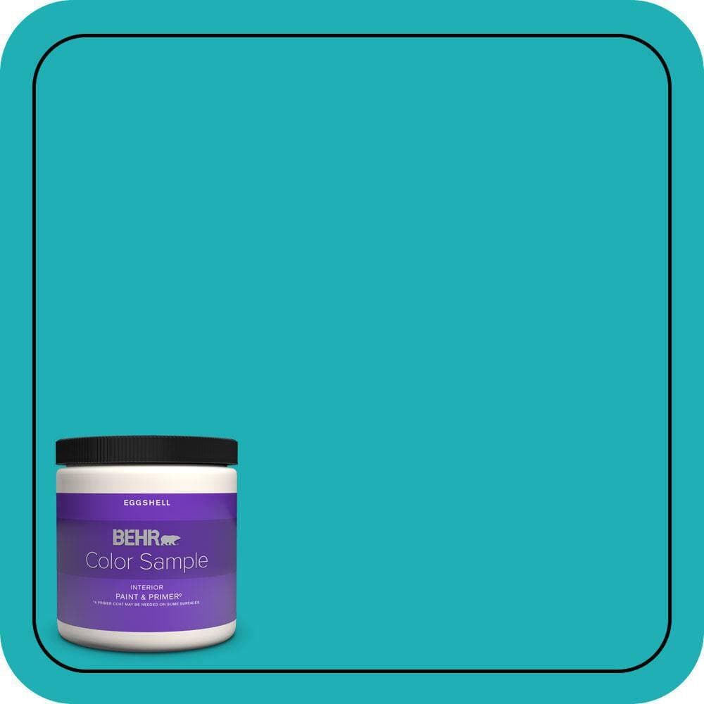 BEHR PREMIUM PLUS 8 oz. #500B-5 Mermaid Treasure Eggshell Enamel Interior Paint & Primer Color Sample