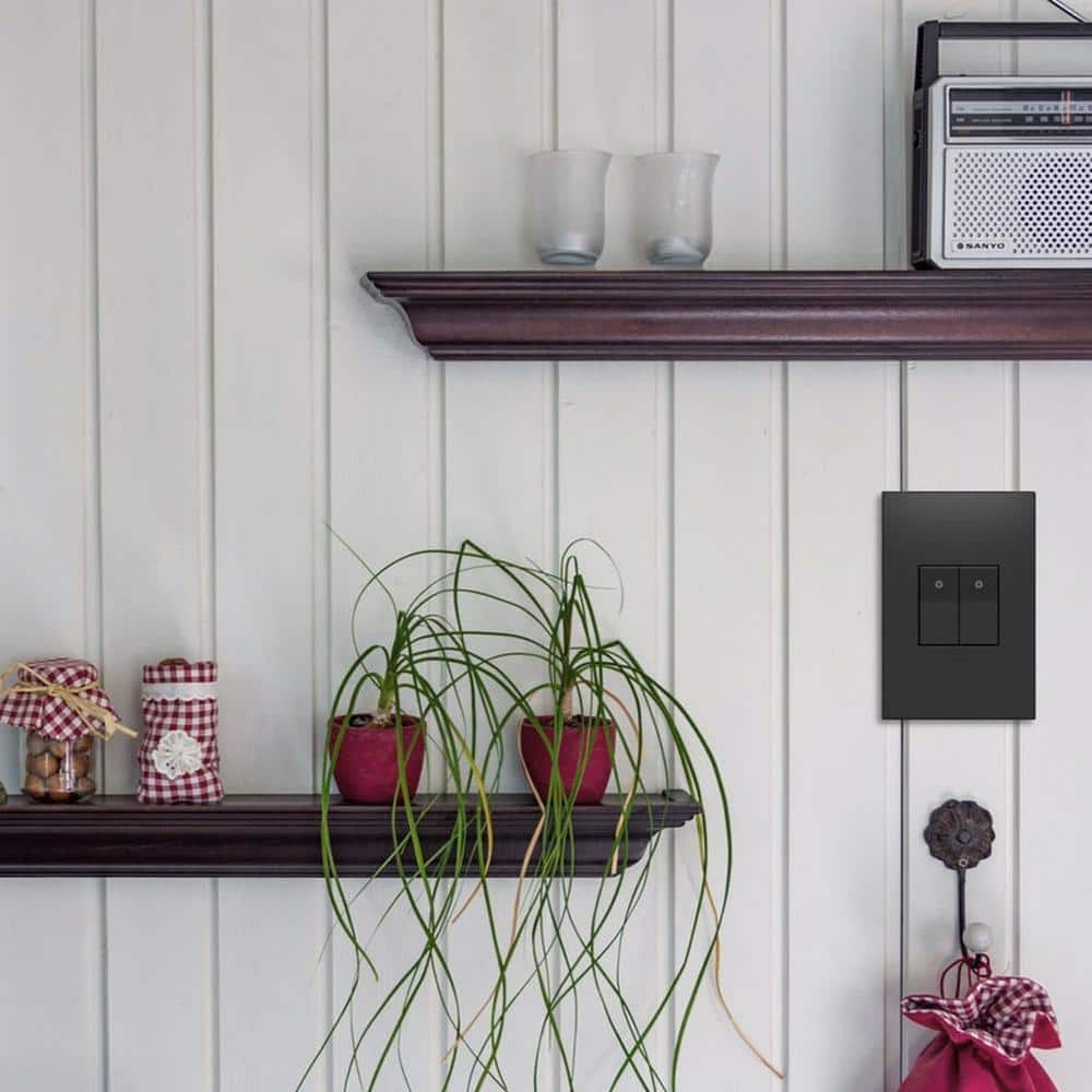 Legrand adorne Paddle Single Pole/3-Way Half Size Rocker Light Switch with Microban (2)