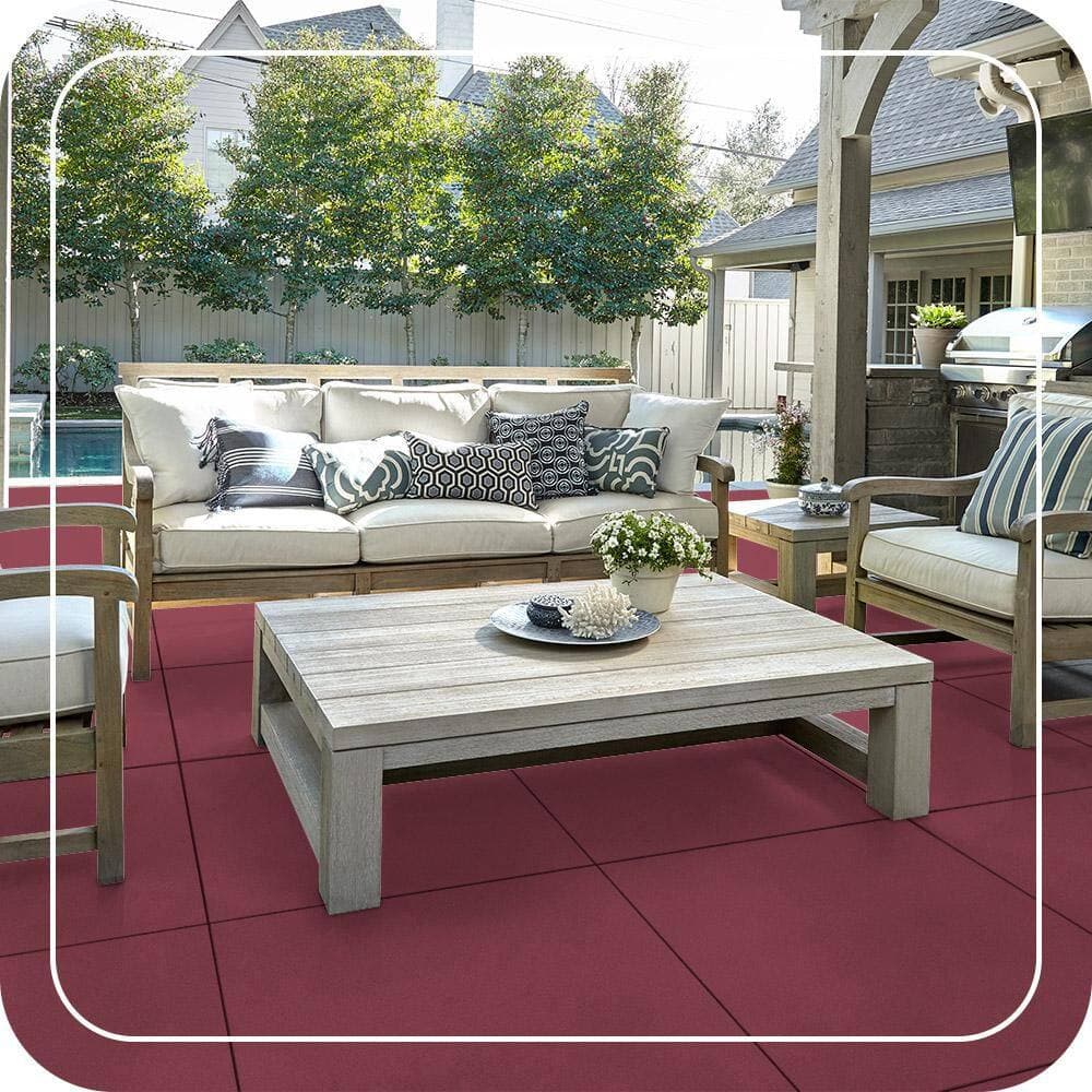 BEHR PREMIUM 1 gal. #MQ1-02 Wine Not Textured Low-Lustre Enamel Interior/Exterior Porch and Patio Anti-Slip Floor Paint (4)