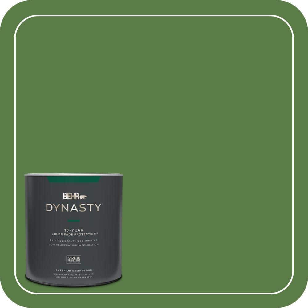 BEHR DYNASTY 1 qt. #S-H-430 Mossy Green Semi-Gloss Exterior Stain-Blocking Paint & Primer