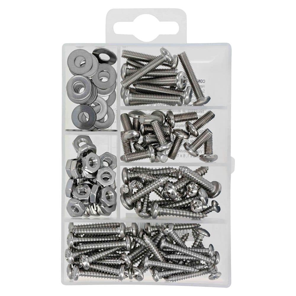 Hillman Stainless Steel Home Screw Assorted Kit (130-Pack) (3)