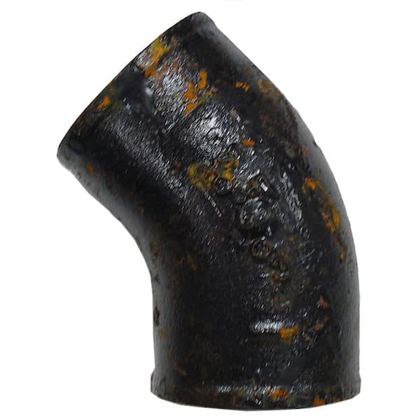 AB and I Foundry 3 in. Cast-Iron 45-Degree No-Hub Elbow (2)