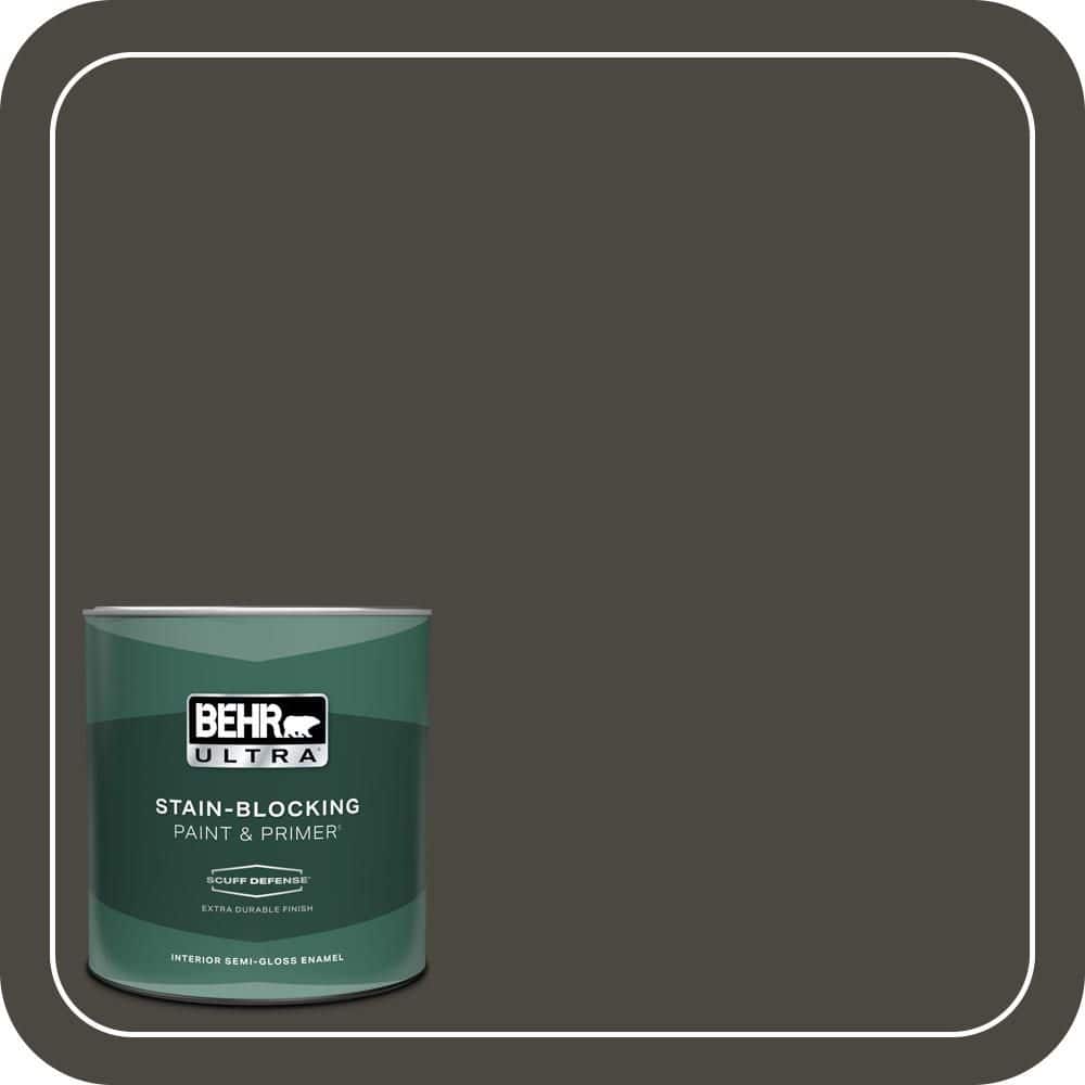 BEHR ULTRA 1 qt. #T18-11 Unplugged Extra Durable Semi-Gloss Enamel Interior Paint & Primer