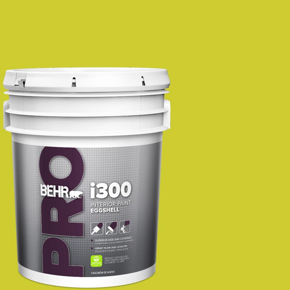 BEHR PRO 5 gal. #S-G-400 Lime Pop Eggshell Interior Paint