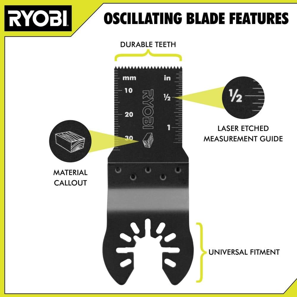 RYOBI 16-Piece Oscillating Multi-Tool Blade Accessory Set (4)