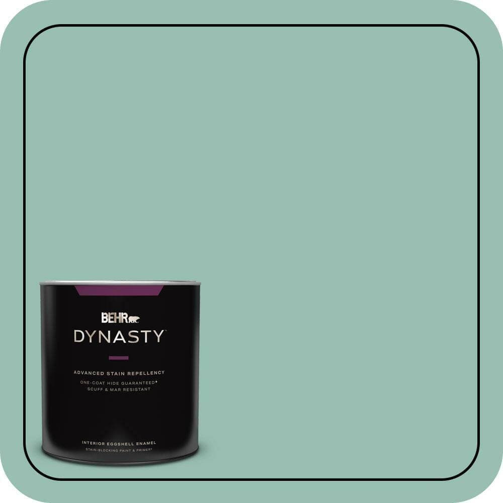 BEHR DYNASTY 1 qt. #PPU12-07 Spring Stream One-Coat Hide Eggshell Enamel Interior Stain-Blocking Paint and Primer