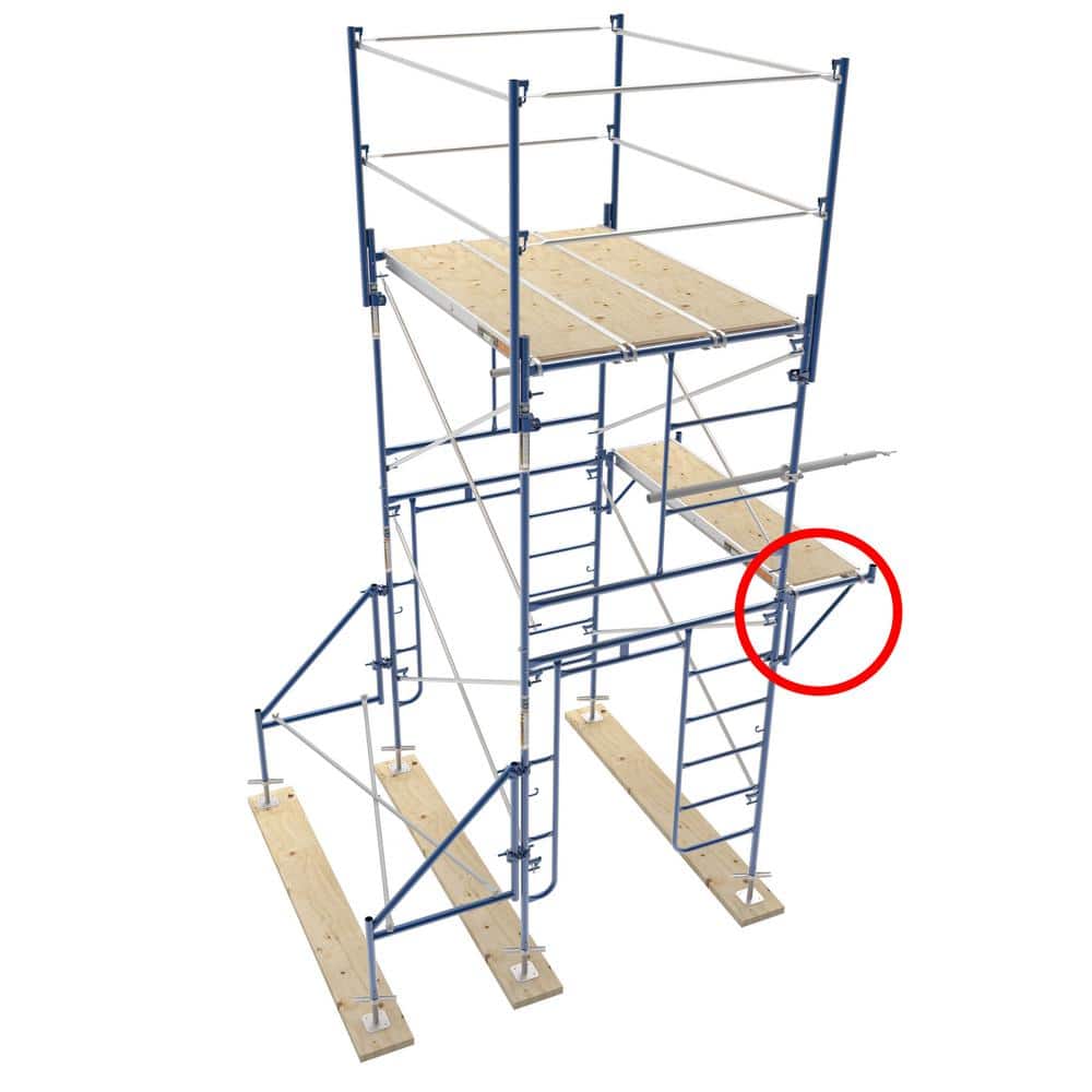 MetalTech 20 in. Steel Side Brackets Tools for Side Platform Scaffolding, 400 lbs. Load Capacity (4-Pack) (3)