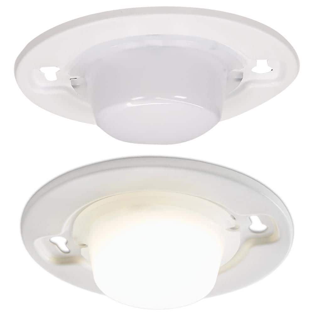 Commercial Electric 5 in. Closet Utility Light Lampholder Switch Controlled LED Flush Mount 650 Lumens 7-Watt 4000K Bright White (4)