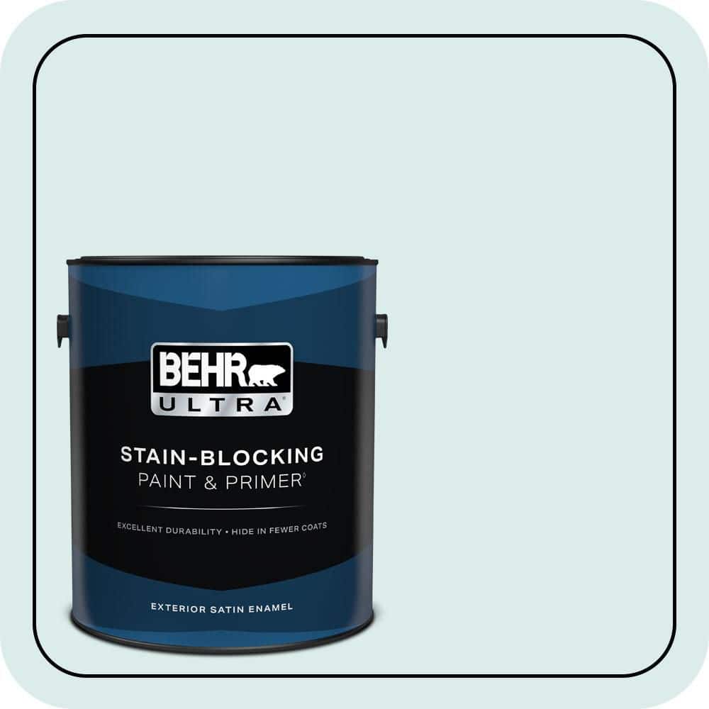 BEHR ULTRA 1 gal. #510E-1 Ice Folly Satin Enamel Exterior Paint & Primer