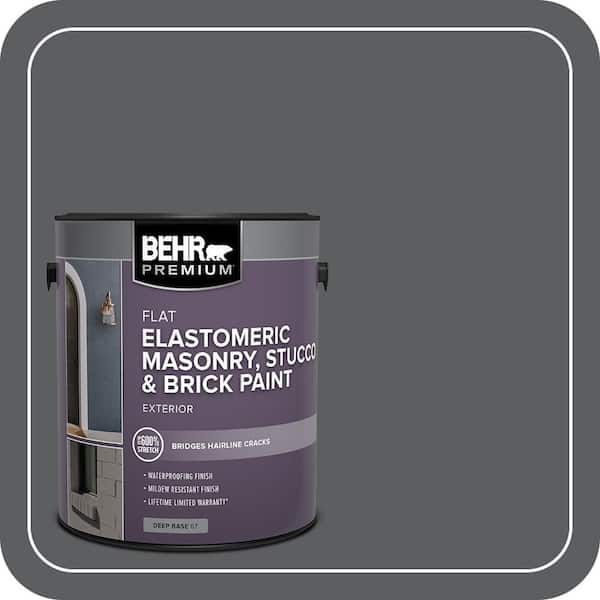 BEHR PREMIUM 1 gal. #N500-6 Graphic Charcoal Elastomeric Masonry, Stucco and Brick Exterior Paint (2)
