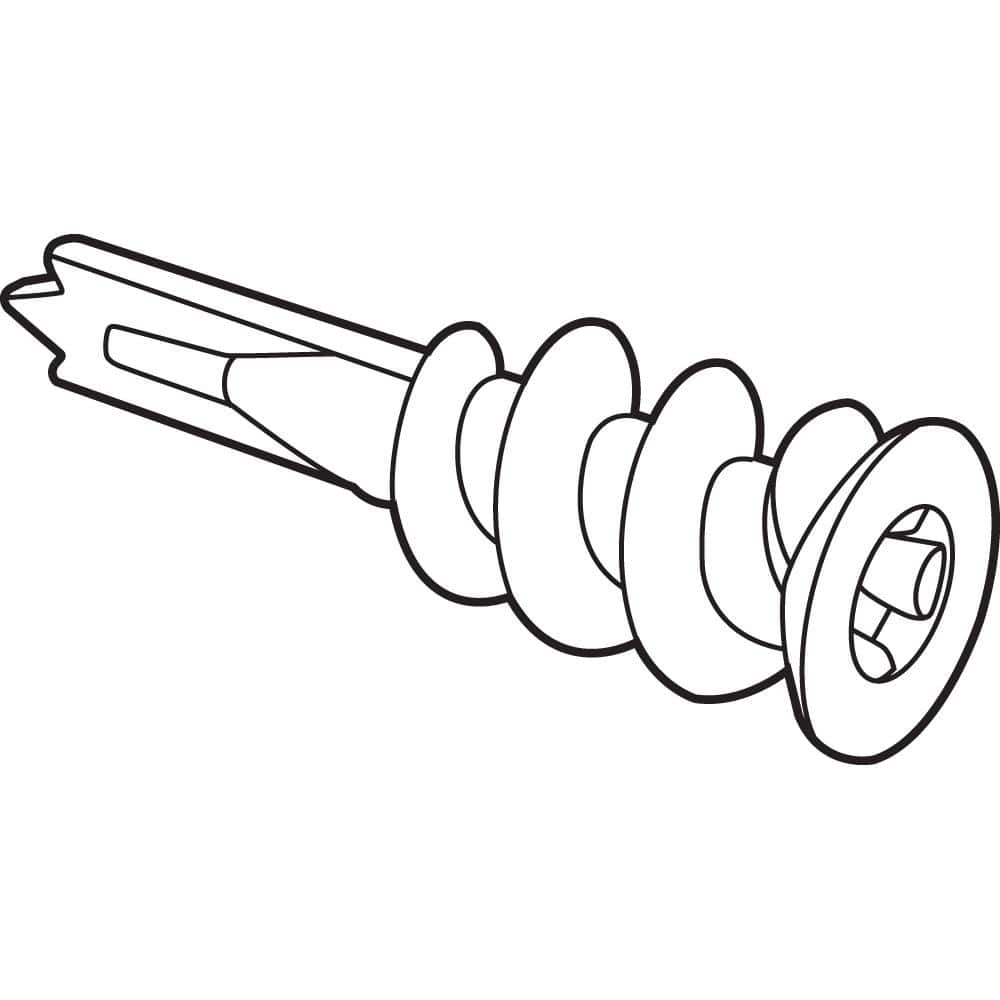 Prime-Line #8 Nylon Construction Heavy-Duty Design Zip-It Wall Anchors (Pack of 50) (2)
