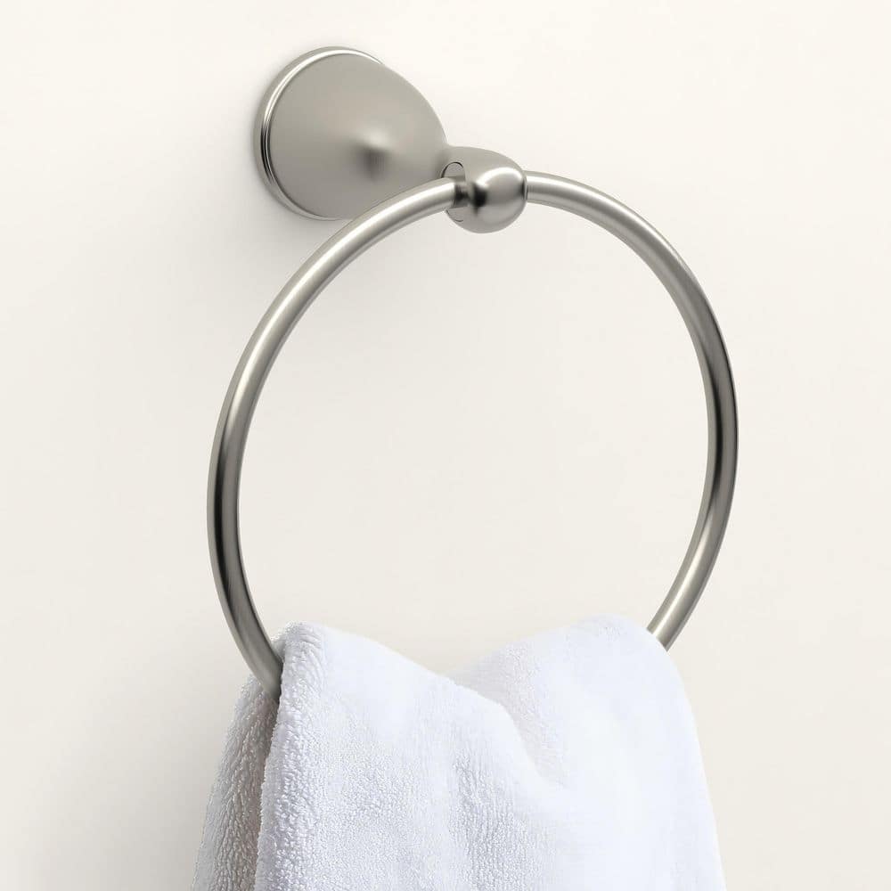 Glacier Bay Builders Wall Mounted Towel Ring in Spot Resistant Brushed Nickel (2)