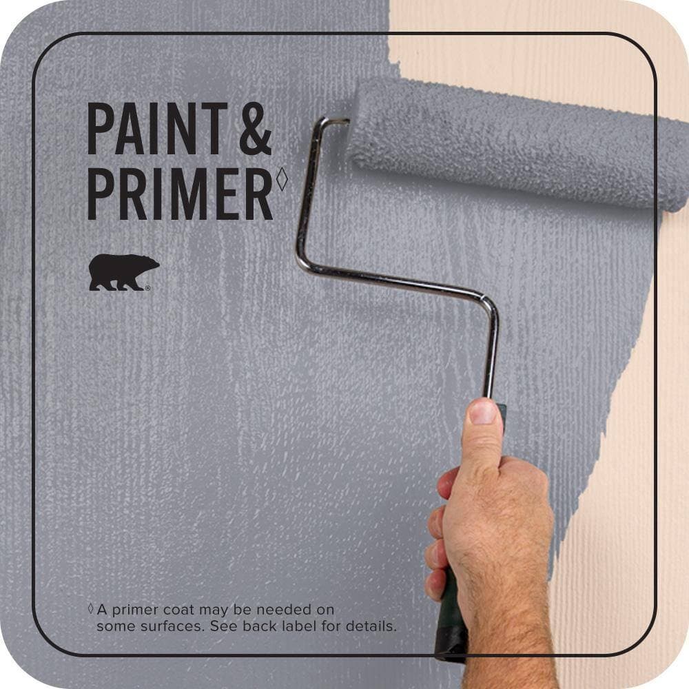 BEHR PREMIUM PLUS 1 gal. #N540-4 Silhouette Flat Exterior Paint & Primer (3)