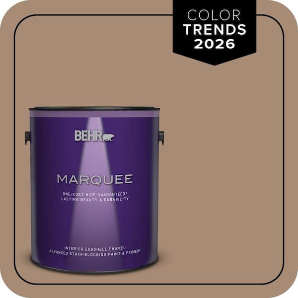 BEHR MARQUEE 1 gal. #N240-5 Rodeo Tan One-Coat Hide Eggshell Enamel Interior Paint & Primer (2)