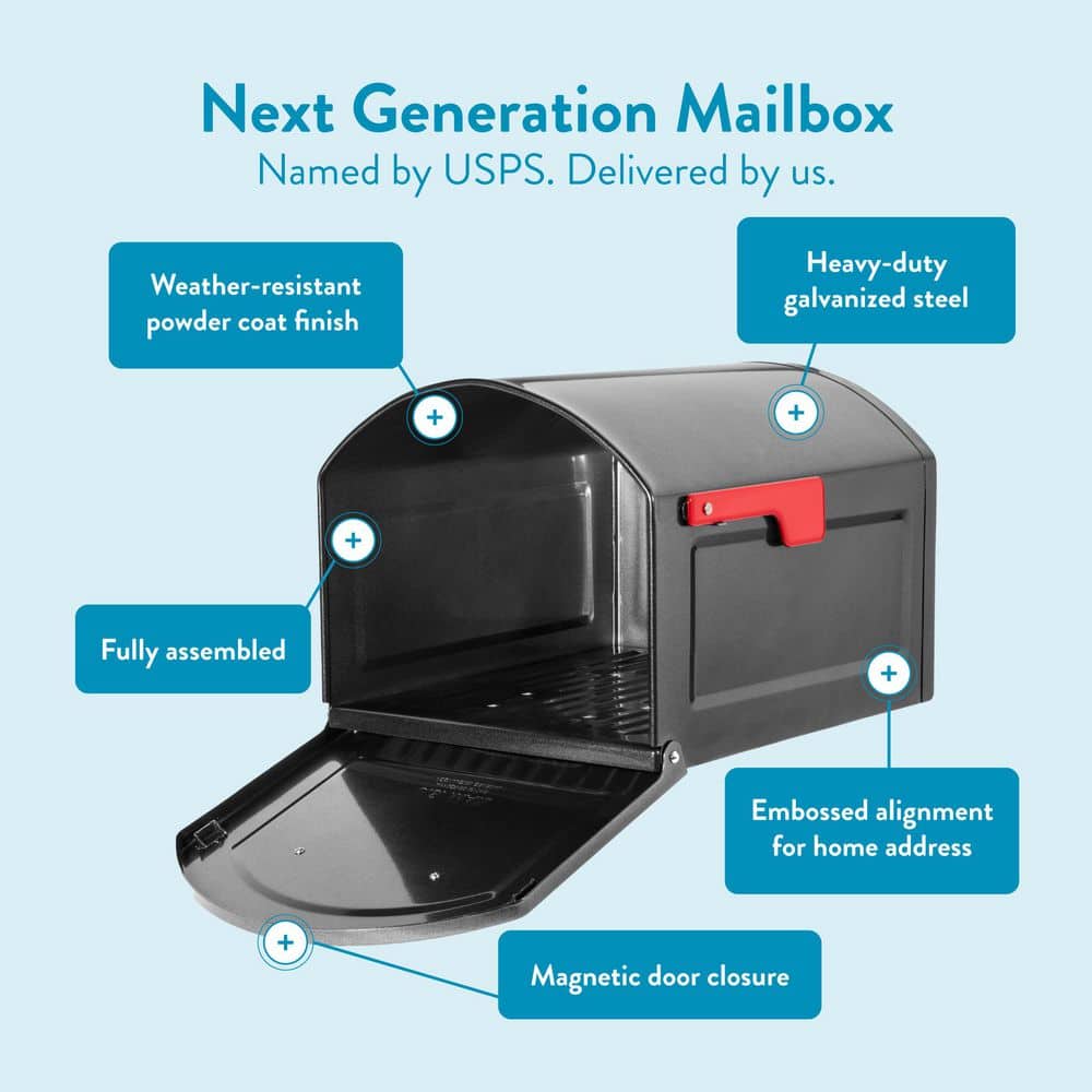 Architectural Mailboxes Centennial Large, Steel, Post Mount Mailbox (4)