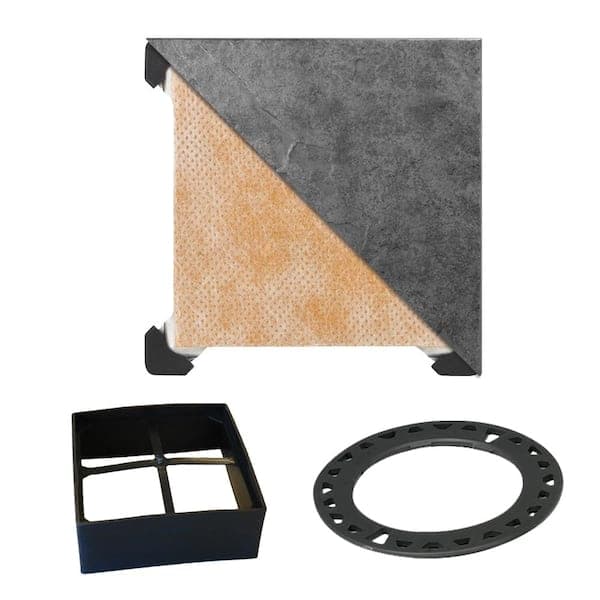 Schluter Kerdi-Drain 4 in. Tileable Drain Grate Floor Installation Kit for Accessory