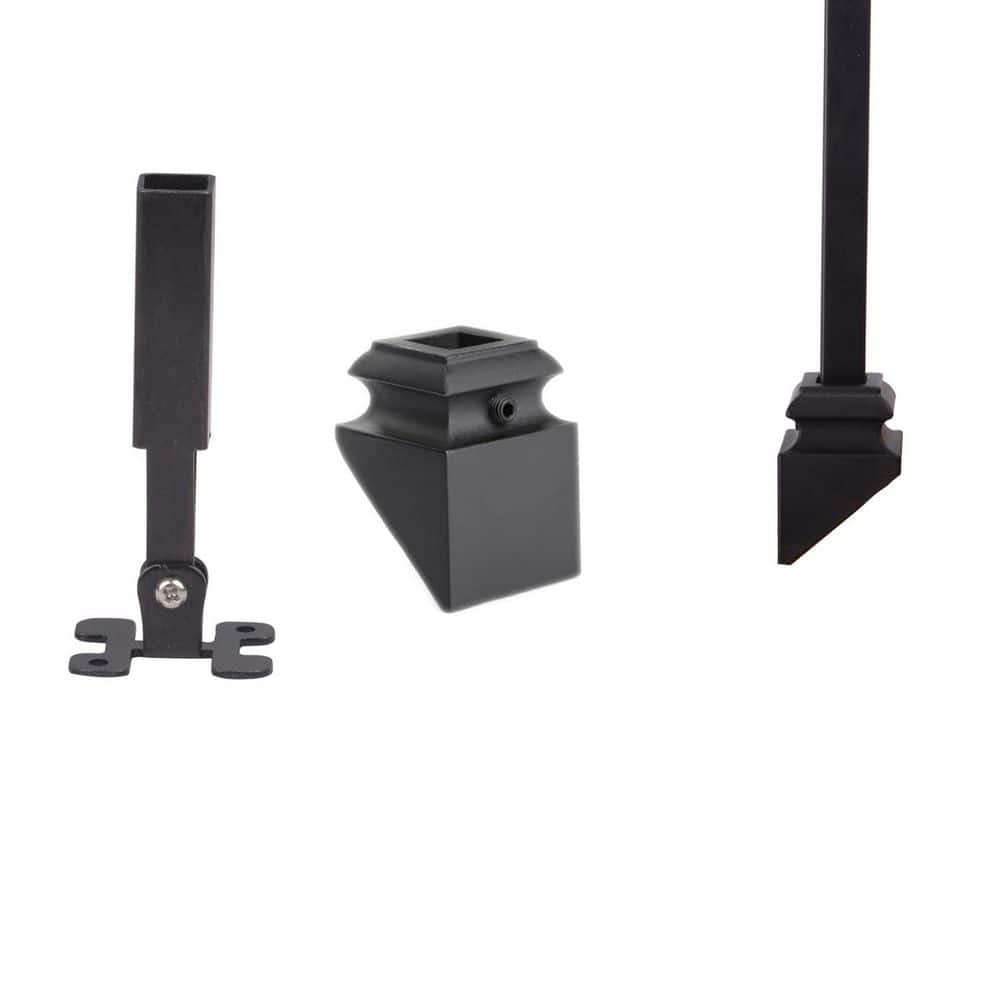 Afoxsos 8 in. H x 6.1 in. W Adjustable Angle Connectors for Stair Railing Kit Durable High-Quality Material Versatile Aluminum (1)