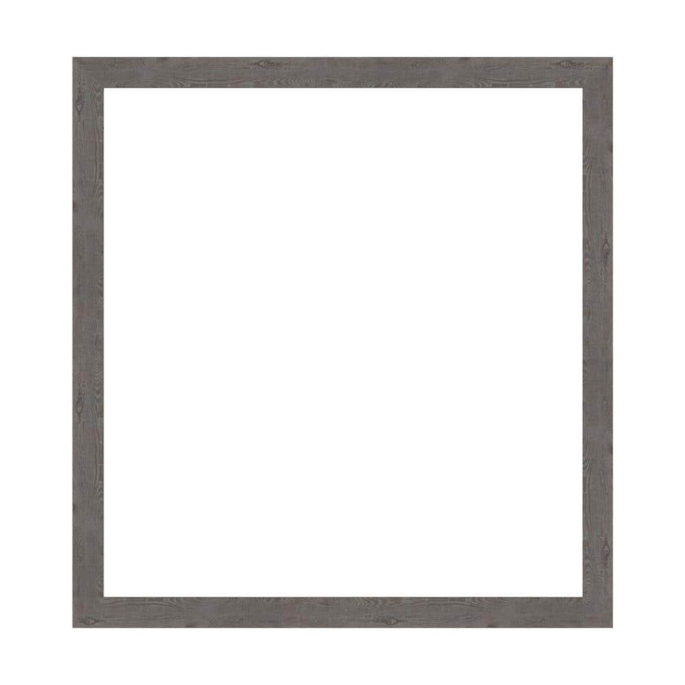Amanti Art Mirror Makeover Rustic Plank Grey Narrow 35.25 in. W x 37.25 in. H Bathroom Mirror Frame Border Kit-Fits a 34x36 Mirror (1)