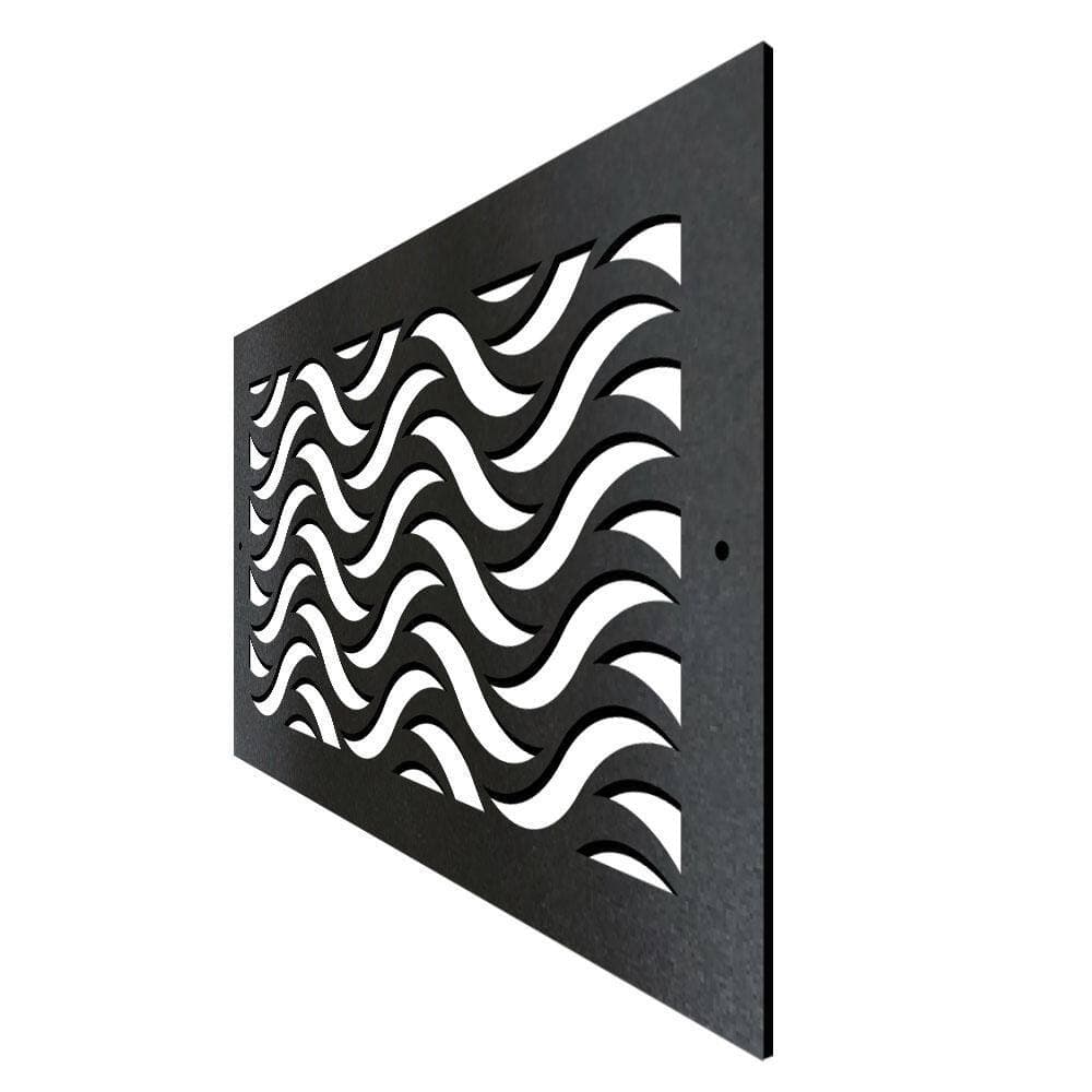 STELLAR Metal Screw-In Floor Register. Duct Opening 6x10 (Overall 8x12) - Waves Design (2)