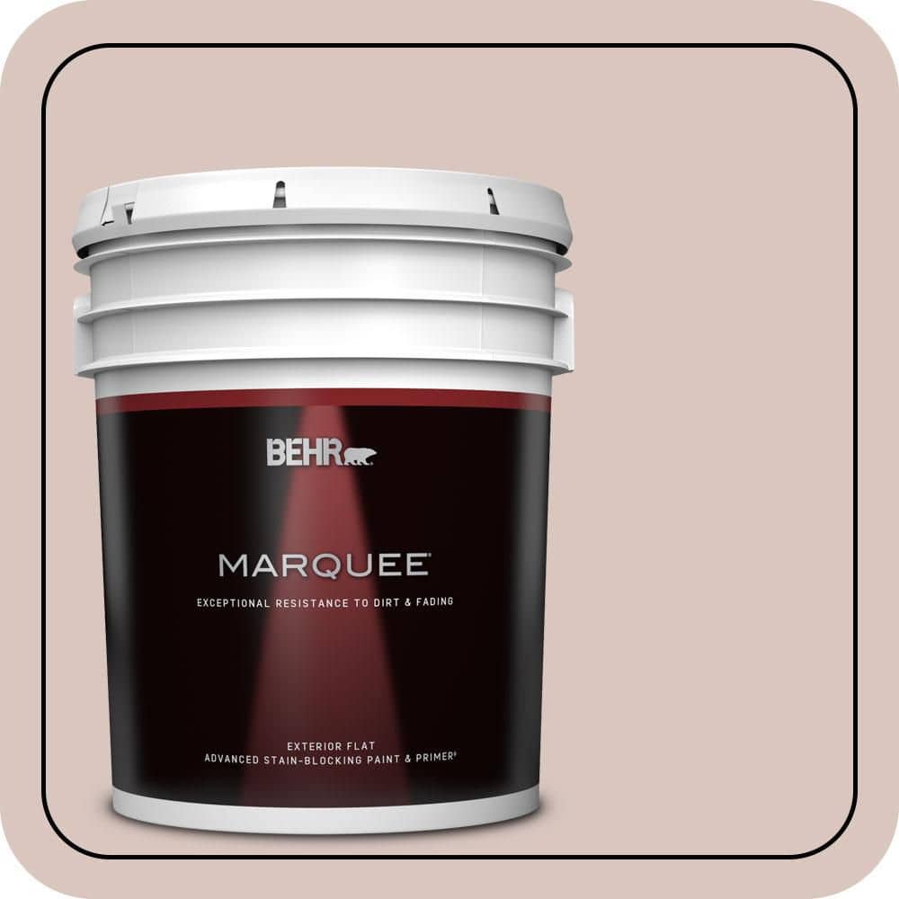 BEHR MARQUEE 5 gal. #PPU2-06 Wisp of Mauve Flat Exterior Paint & Primer (1)