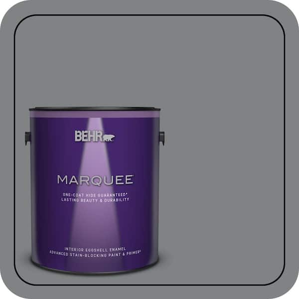 BEHR MARQUEE 1 gal. #PPU26-03 Legendary Gray Eggshell Enamel Interior Paint & Primer (2)