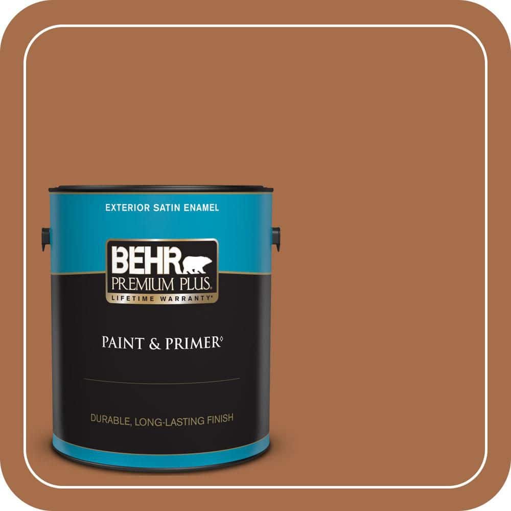 BEHR PREMIUM PLUS 1 gal. #T11-9 Drum Solo Satin Enamel Exterior Paint & Primer