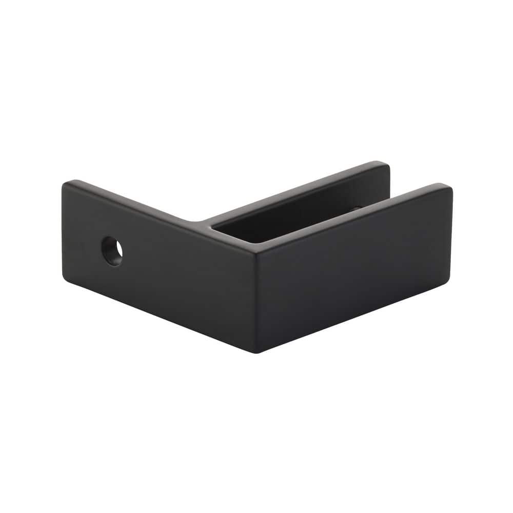 Glass Warehouse Hercules Black Stainless Steel One-way Wall to Glass Panel Holder for Glass Railing (2)