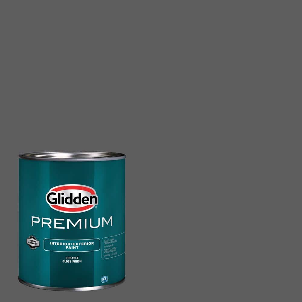 Glidden Premium 1 qt. Knight's Armor PPG1001-6 High Gloss Interior/Exterior Trim, Door and Cabinet Paint