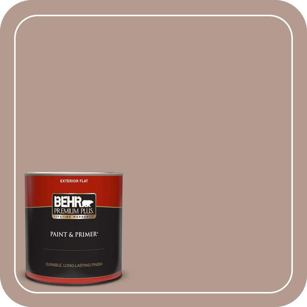 BEHR PREMIUM PLUS 1 qt. #PPU5-15 Postmodern Mauve Flat Exterior Paint & Primer