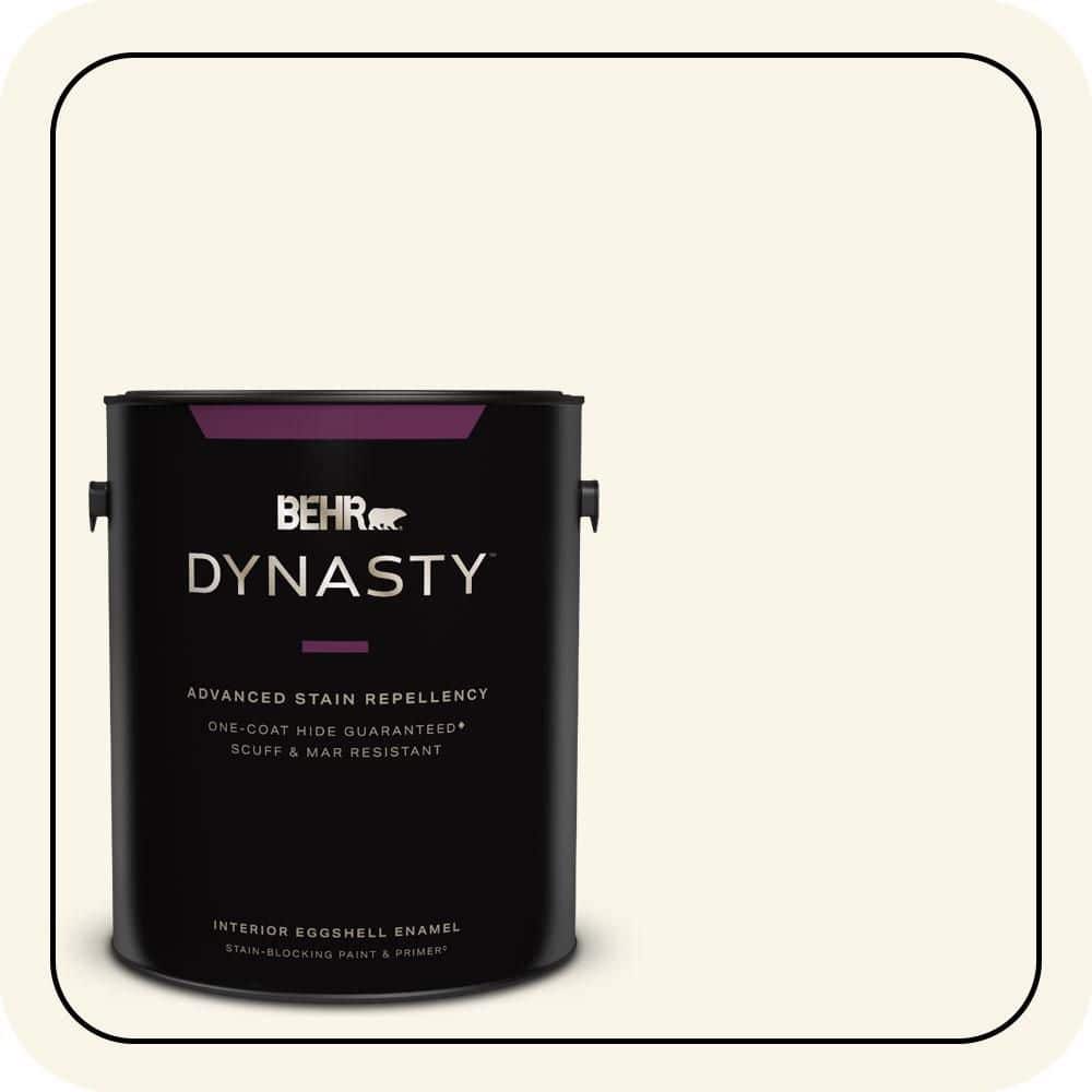 BEHR DYNASTY 1 gal. #PWN-11 Calla Lily Eggshell Enamel Interior Stain-Blocking Paint & Primer