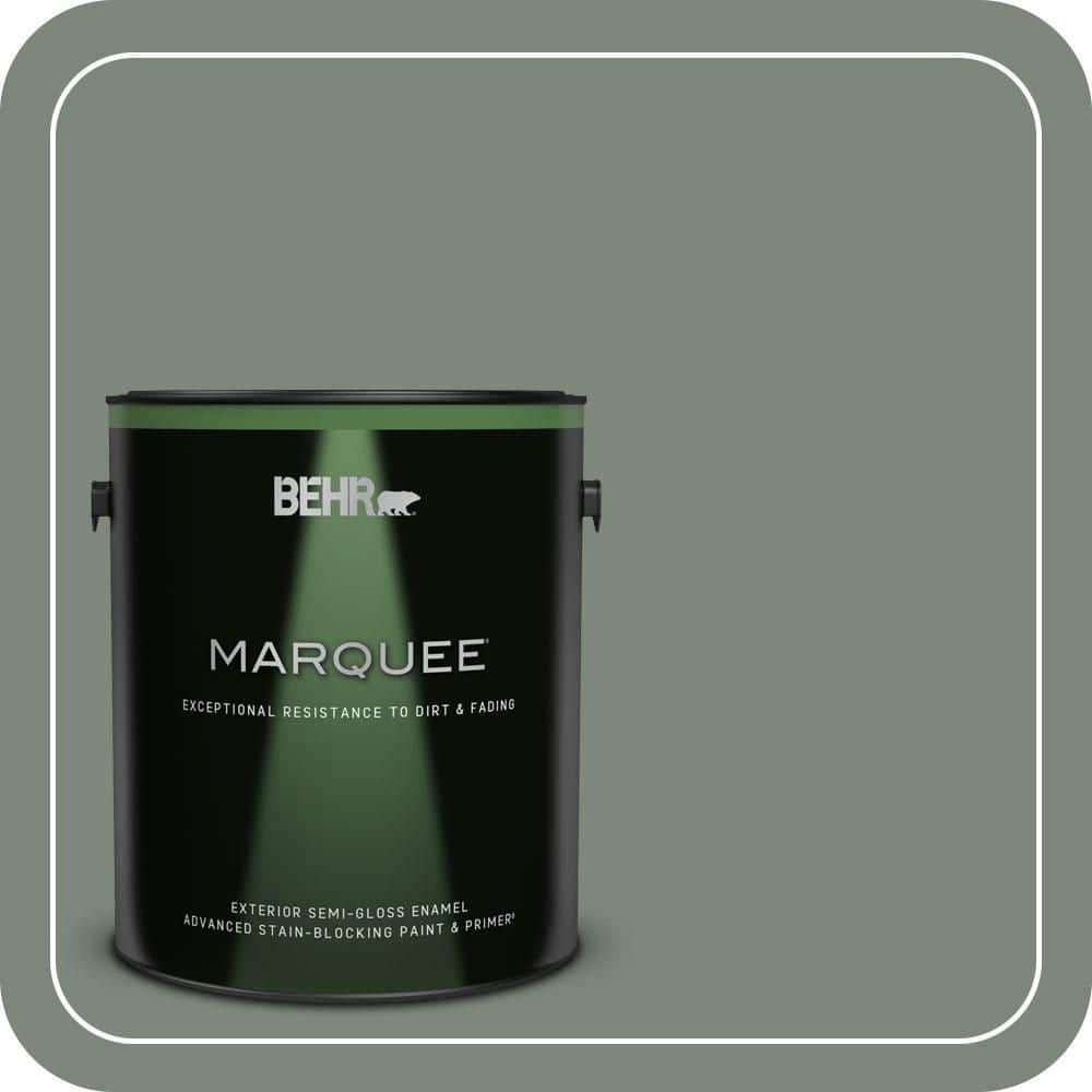 BEHR MARQUEE 1 gal. #N410-5 Village Green Semi-Gloss Enamel Exterior Paint & Primer