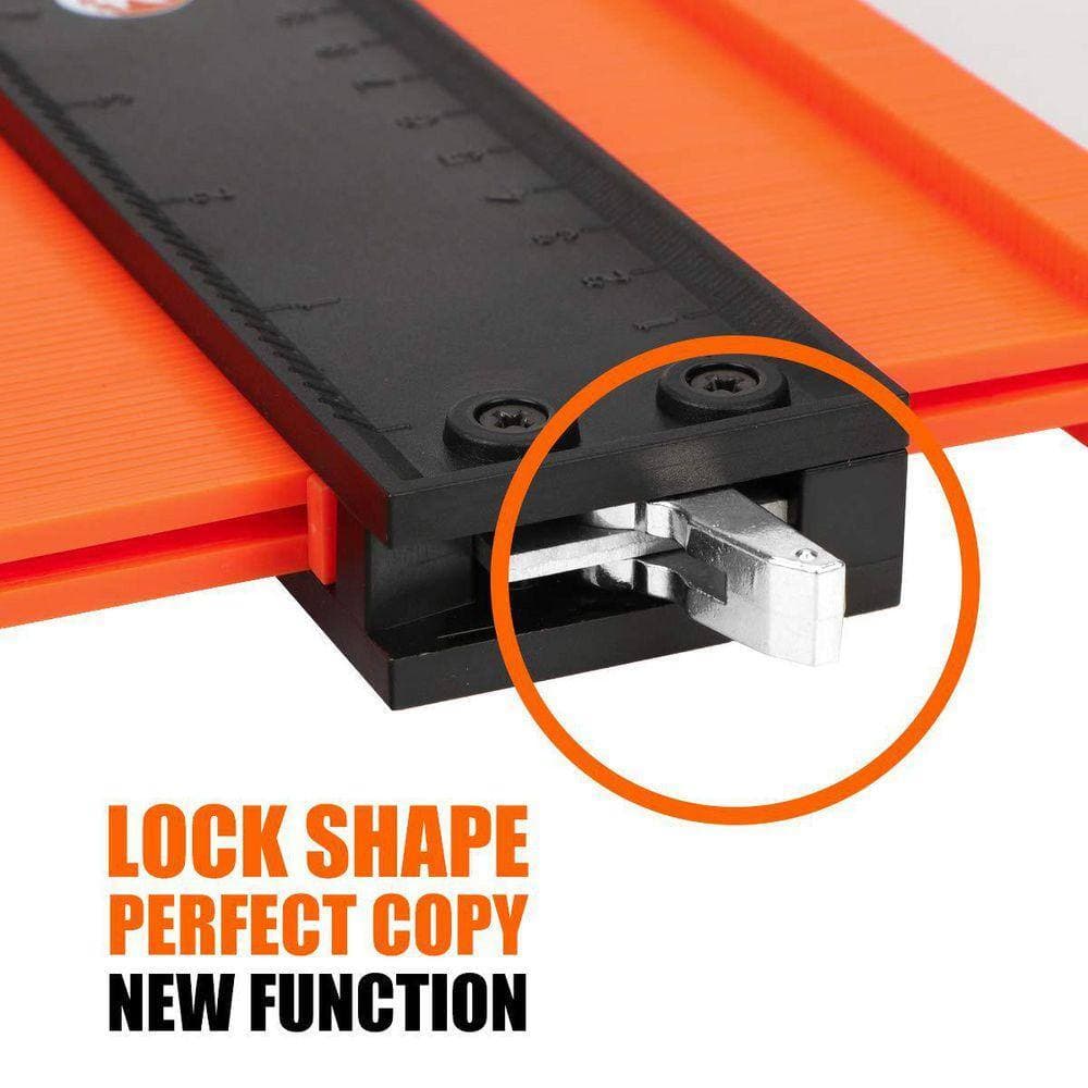 Angel Sar 10 in. Contour Gauge Profile Tool Adjustable Lock, Precisely Copy Irregular Shape Duplicator (2)