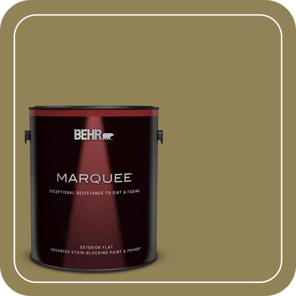 BEHR MARQUEE 1 gal. #S330-6 Dash of Oregano Flat Exterior Paint & Primer