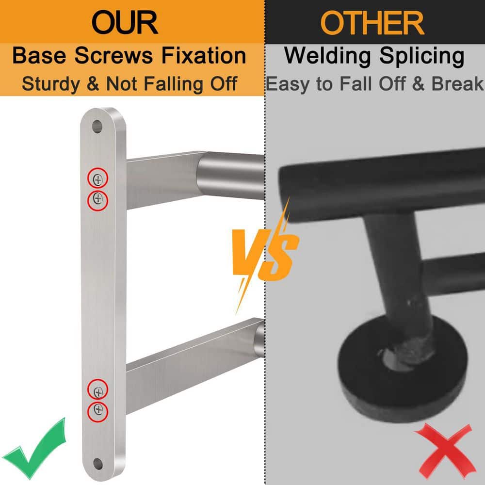 Wudkey Double Towel Bar Stainless Steel Towel Rack for Bathroom, Wall Mounted Towel Holder, Towel Rod (3)