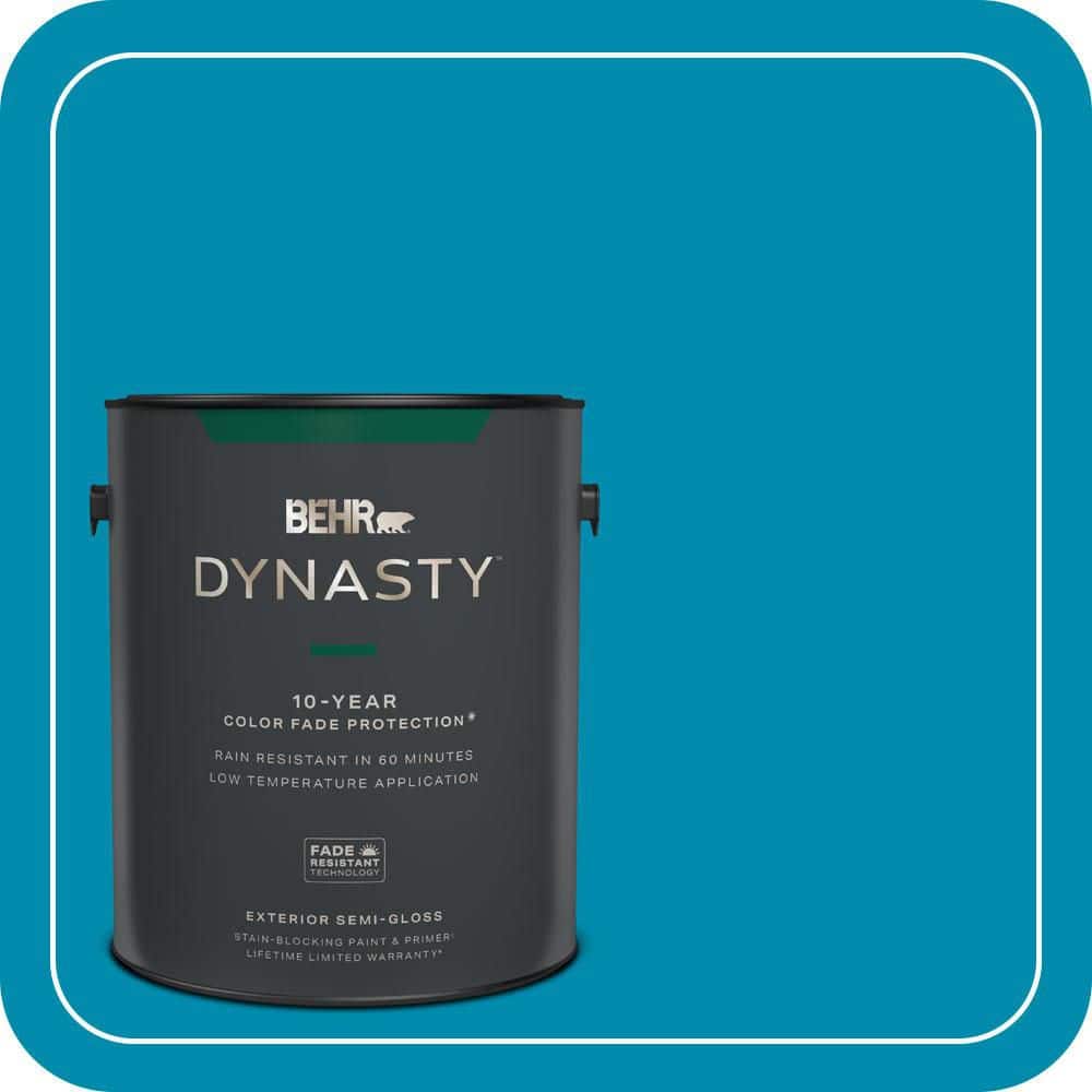BEHR DYNASTY 1 gal. #530B-7 Riviera Paradise Semi-Gloss Exterior Stain-Blocking Paint & Primer