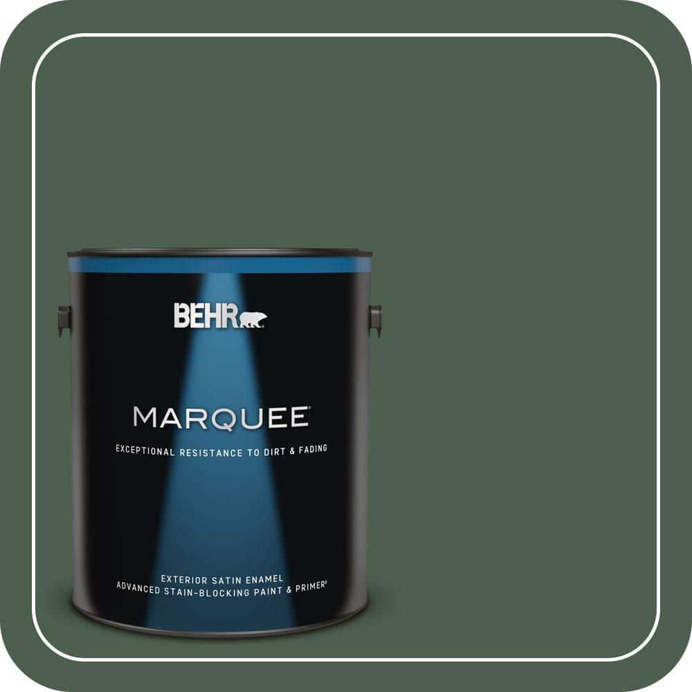 BEHR MARQUEE 1 gal. #N400-7 Vine Leaf Satin Enamel Exterior Paint & Primer