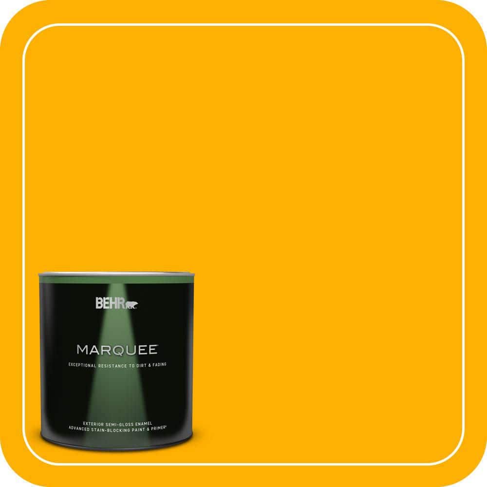 BEHR MARQUEE 1 qt. #S-G-350 Desert Glow Semi-Gloss Enamel Exterior Paint & Primer
