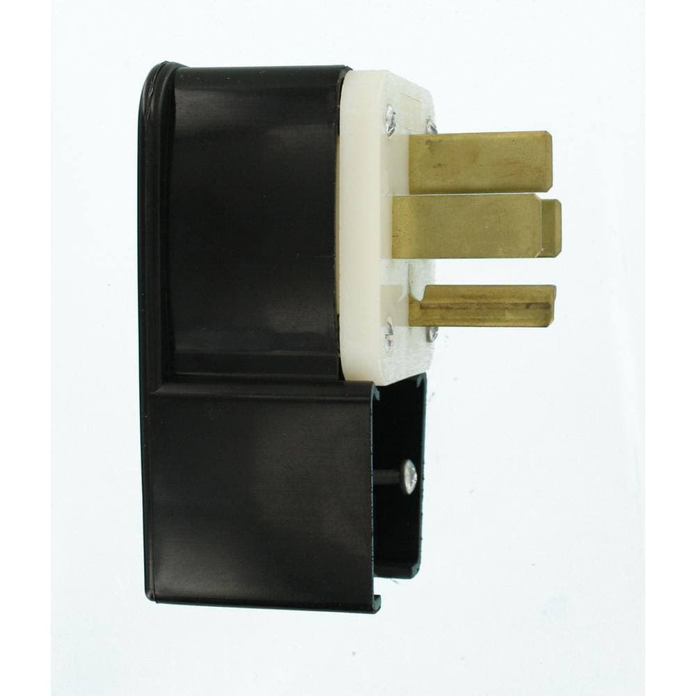 Leviton 30 Amp 120/208-Volt 3-Phase Straight Blade Non-Grounding Plug, Black/White 8332-P (2)