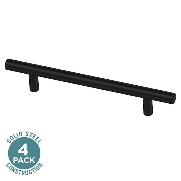Liberty 4-Pack Solid Bar 5-1/16 in. 128 mm Matte Black Cabinet Pull (2)