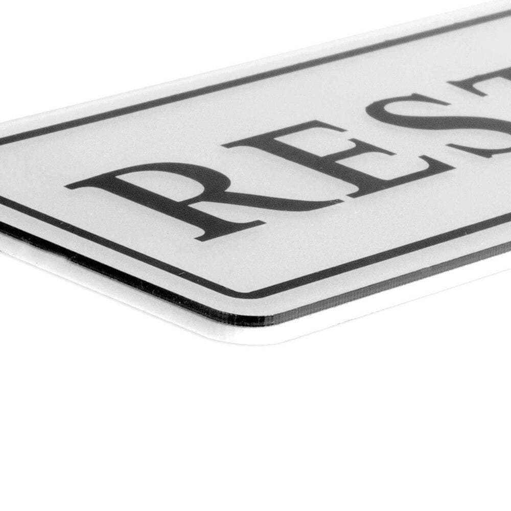LAIFUCAM 1 Pack Silver Acrylic Restroom Sign with Magnets, Professional Office Door Plaque, Easy Install, Durable (2)