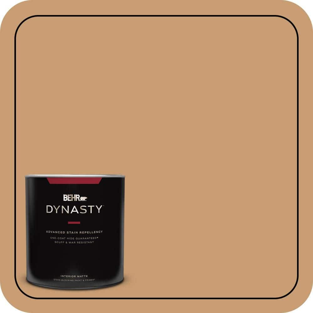 BEHR DYNASTY 1 qt. #S270-5 Gingersnap One-Coat Hide Matte Interior Stain-Blocking Paint & Primer