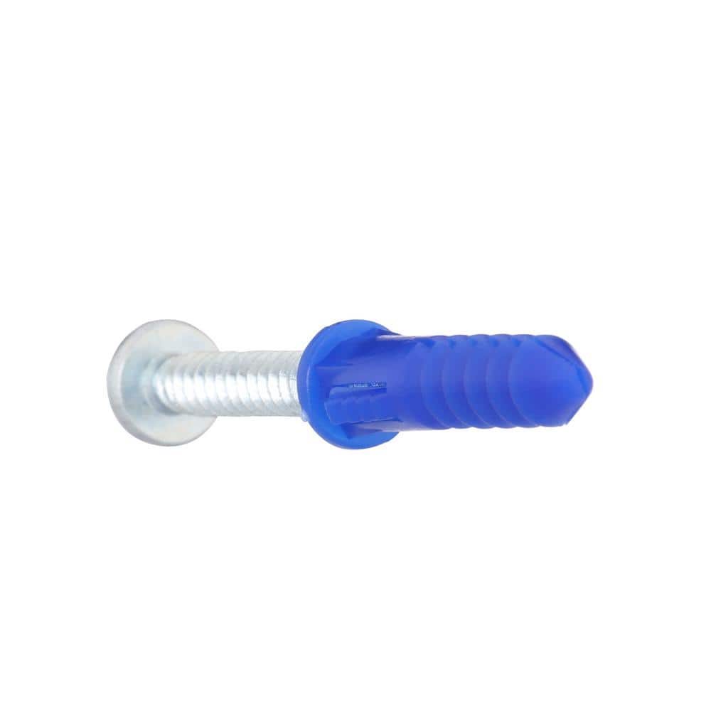 Everbilt #8-10 White and #10-12 Blue Ribbed Plastic Anchor Pack with Screws (202-Piece) (2)