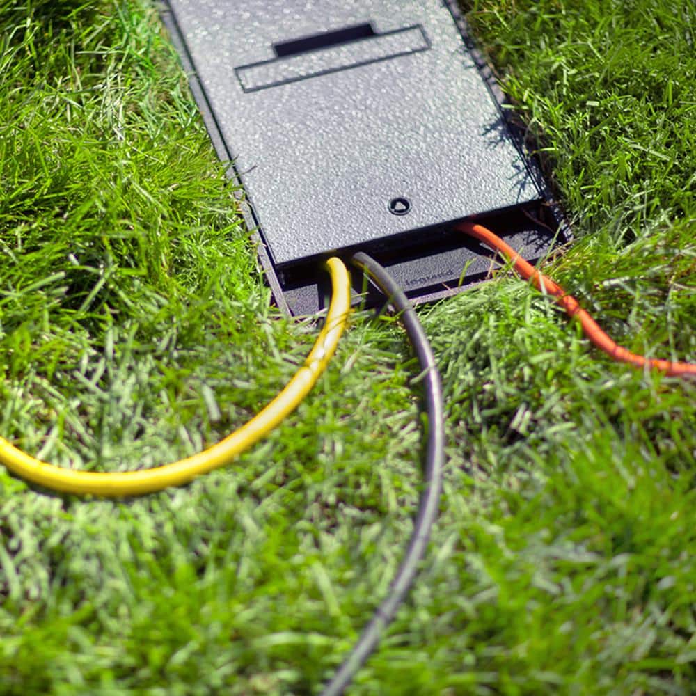 Legrand Wiremold Gray 2-Gang Outdoor Ground Box Low Voltage Box Assembly for Communication and A/V (2)