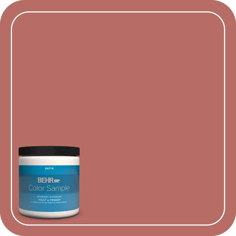 BEHR PREMIUM PLUS #MQ4-34 Hacienda Tile Flat Interior/Exterior Paint & Primer Color Sample (1)