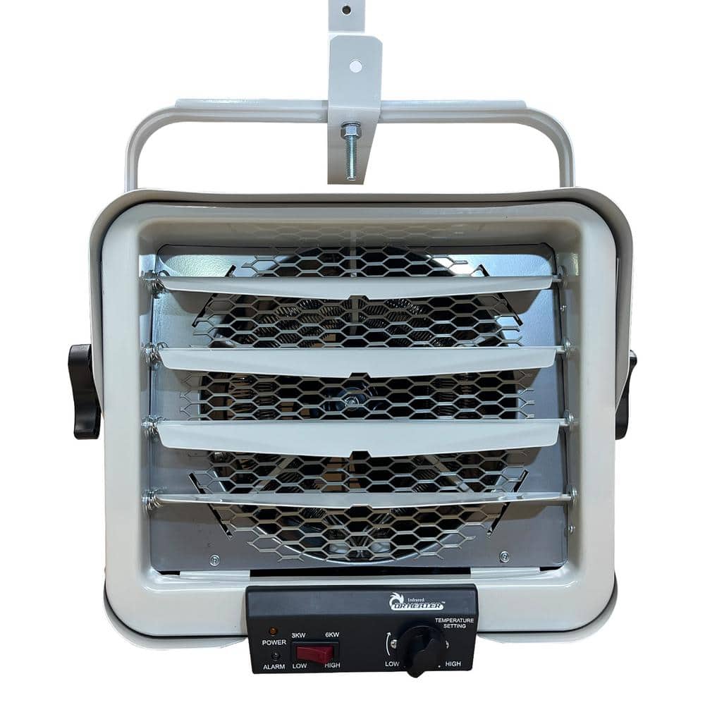 Dr Infrared Heater 240-Volt 6000-Watt Electric Garage Workshop Industrial Hardwire Forced Air Fan Heater Product with Adjustable Air Flow (2)